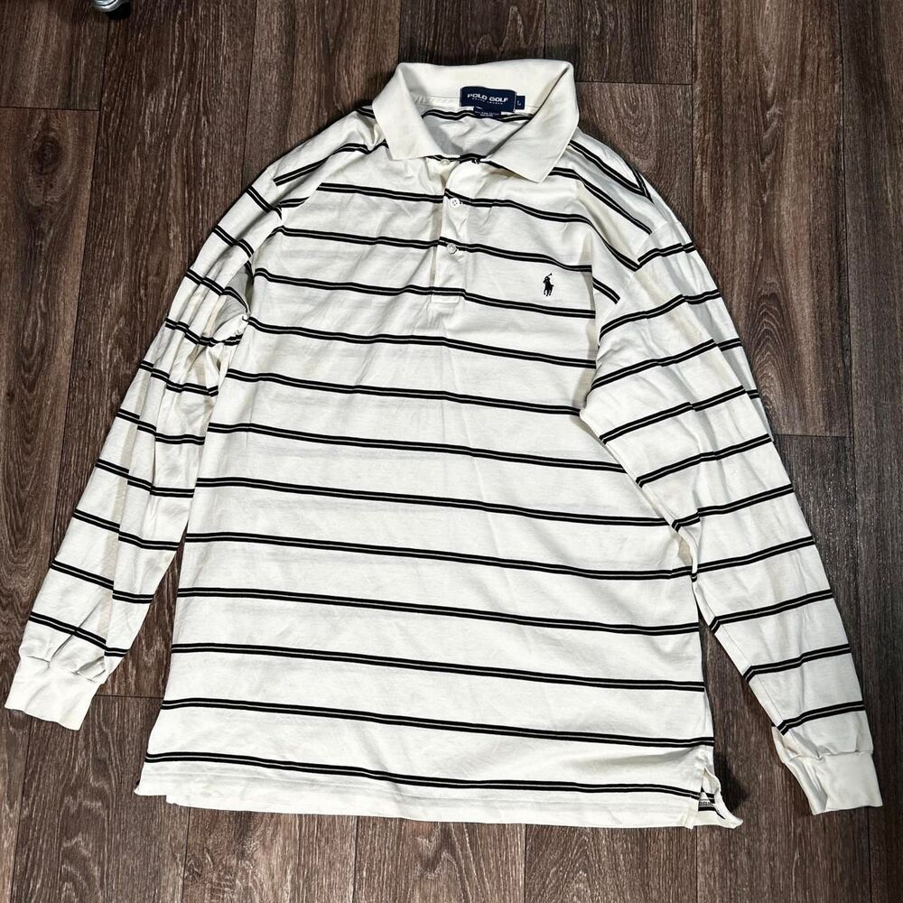Polo Golf Ralph Lauren Striped Long Sleeve Polo Large
